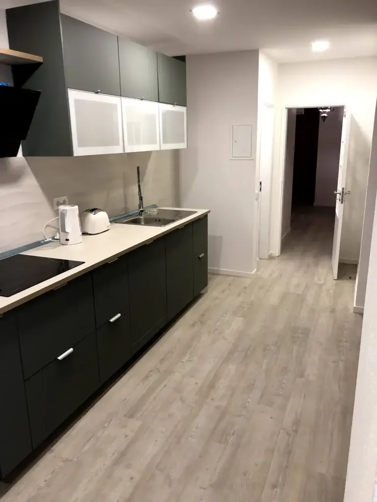 Cozinha e corredor